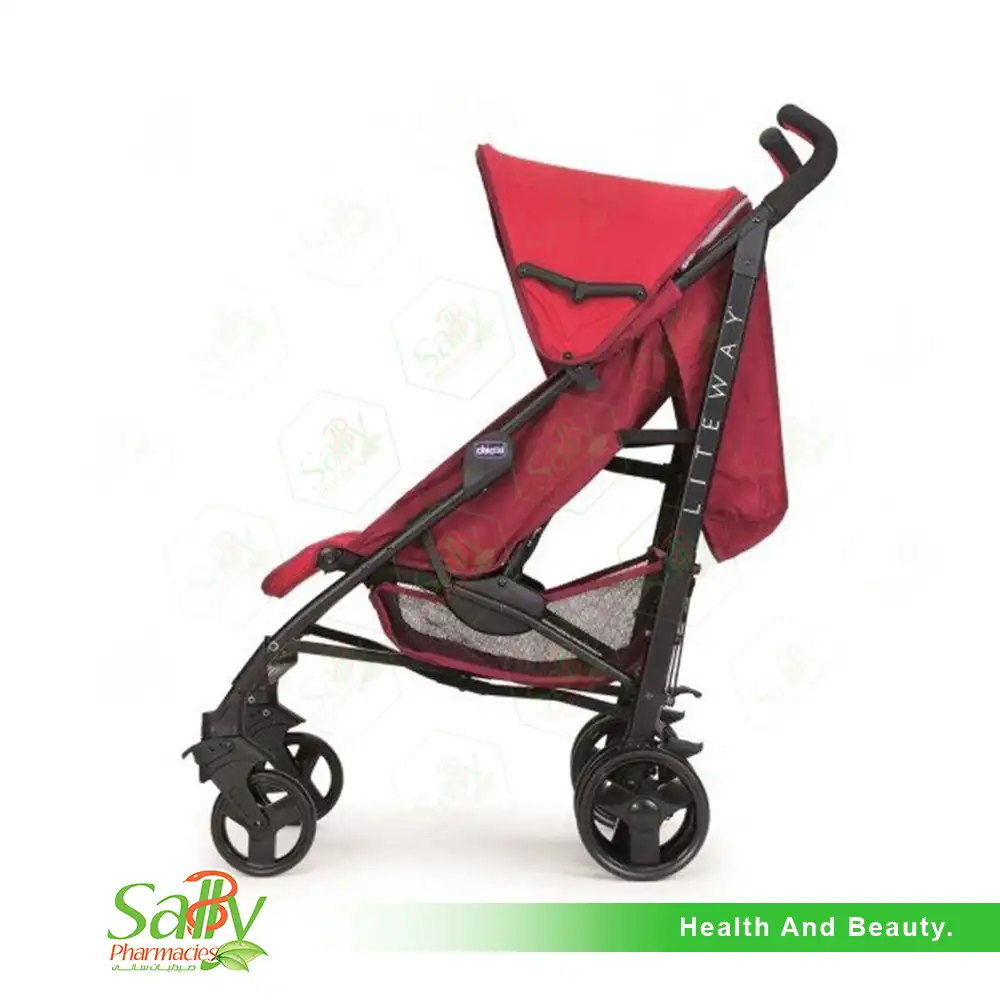 chicco liteway stroller basic 0 month red